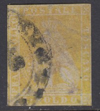 ITALIA - TOSCANA 1851 - n.2 - 1 soldo ocra su grigio cat. $ 3900