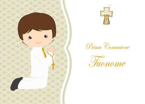 Cialda prima comunione con - comunione,
