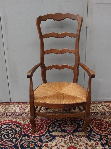 Poltrona rovere impagliata - rovere,