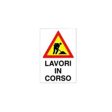 Cartello di pericolo lavori in