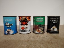 Set 4 Barattolini LAVAZZA PAULISTA pubblicitari caffè campioni Vintage Rare