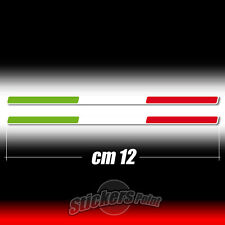 2 ADESIVI BANDIERA ITALIA TRICOLORE cm 12 x cm 0,5