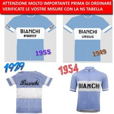 MAGLIA CICLISMO BIANCHI STORICHE repliche fedeli lycra spandex zip anteriore