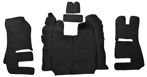 Tappetini eco pelle nera - eco,