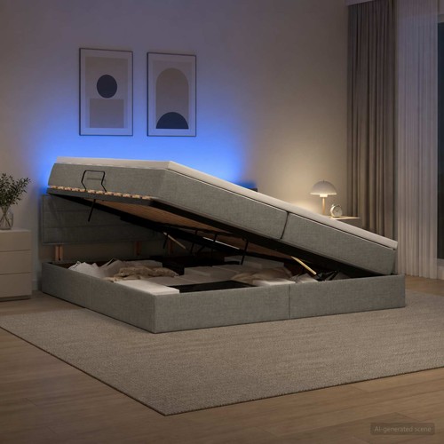 Letto con contenitore led - letto,