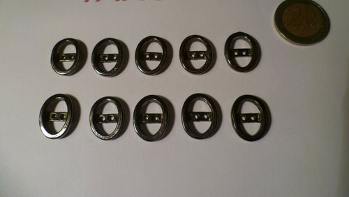 Set bottoni camicia metallo - 10,