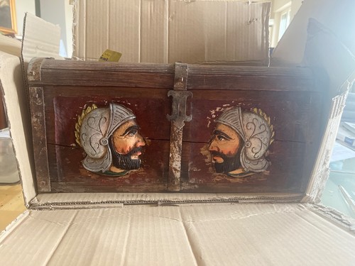 Raro antico bauletto legno - bauletto,