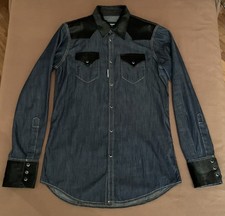 Dsquared2 camicia western uomo in denim e cavallino (prezzo d’ acquisto 1000€)