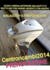 SCUDO CARENA ANTERIORE MALAGUTI F15 RESTYLING FORI GRANDI ARGENTO CON ADESIVI