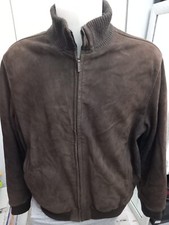 MABRUN giacca in pelle usato uomo man marrone  Tg 50 XXR20L