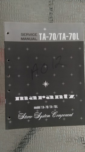 Marantz 70l manuale di - manuale,