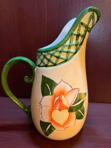 Brocca acqua floreale ceramica