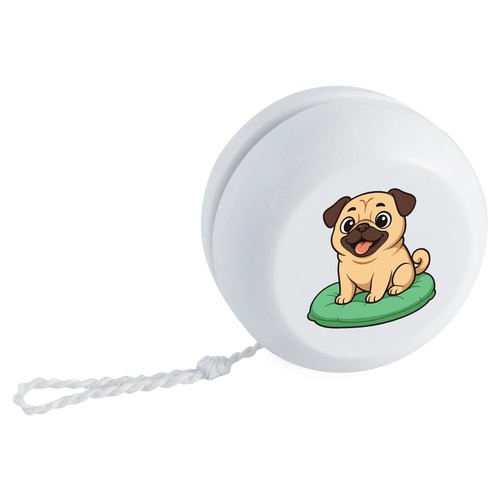 Happy relaxed pug stile - 'happy,