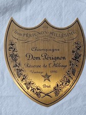 Plaque pour Boite Champagne DOM PERIGNON RESERVE DE L ABBAYE MILLESIME 1996 8cm