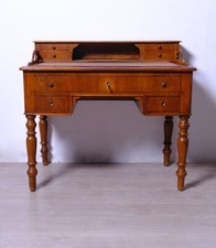 Antico scrittoio scrivania fine '800 in legno con cassetti