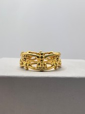 Anello incrociato sfera oro