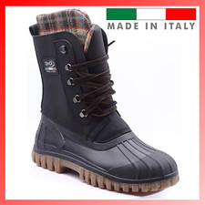Stivali Uomo Scarponi Anfibi Imbottiti da Caccia Pesca Trekking Montagna