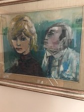 Mino Maccari Opera Unica 40 X 50 Olio Su Tela