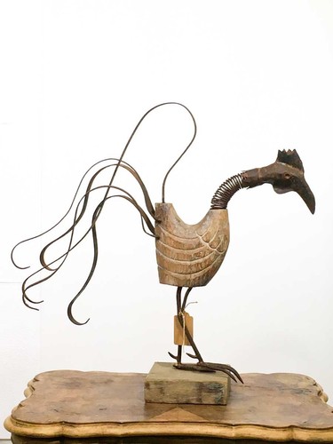 Scultura volatile legno - volatile,
