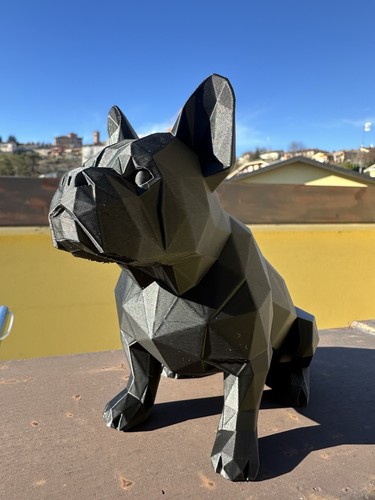 Statua bulldog francese nera - francese,