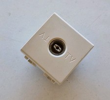 Bticino N4210P presa TV passante 2 moduli Living Light bianco bianca Helman