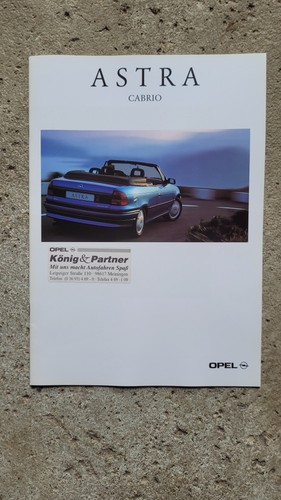 Opel astra cabrio depliant - opel,