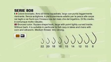 Ami da pesca TUBERTINI serie 808 bronzato,senza ardiglione,adatto carp fishing