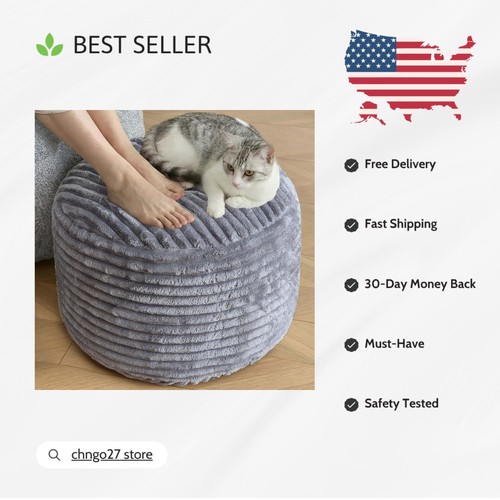 Versatile tufted pouf ottoman - tufted,