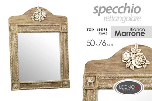 Specchio rettangolare legno - specchio, in