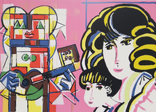 IBRAHIM KODRA + REMO BRINDISI: Litografia cm. 70x50 Firmata, Numerata. STUPENDA!