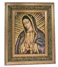 Cuadro Virgen De Guadalupe Imagen Impresa Tela Acojinada/Telaio imbottito 17'x21