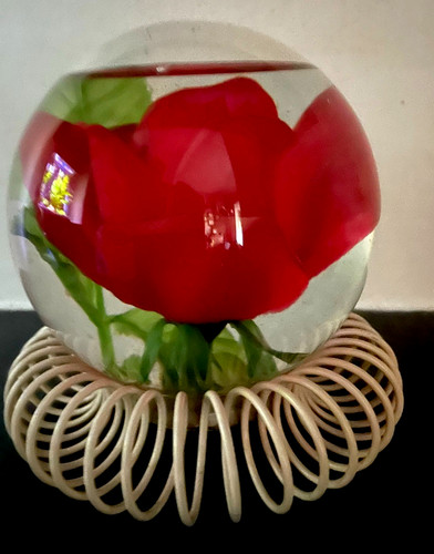 Palla vetro con fiori - palla, di