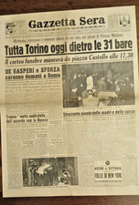 GRANDE TORINO, TRAGEDIA SUPERGA - GAZZETTA SERA 6-7 maggio 1949