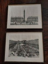 Coppia di quadri vintage con stampe d'epoca