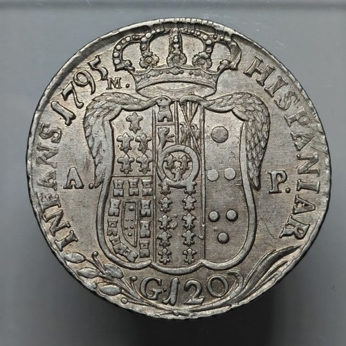 Piastra 120 grana 1795 non - grana,