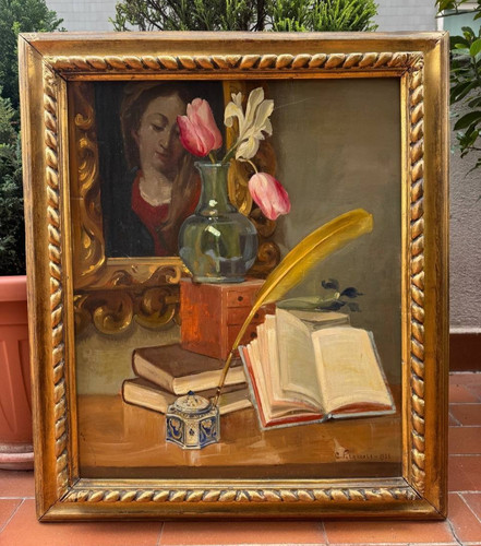 Antico dipinto 1931 natura - antico,
