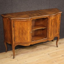 Credenza legno noce mobile stile antico due ante segreto salotto XX secolo 900