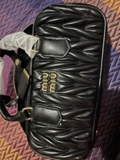 Borsa a tracolla Nera Miu Miu Originale