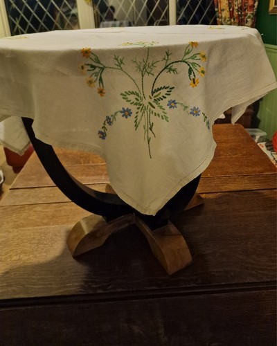 Vintage 40s cotton linen - linen, table