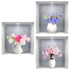 1set/3pz Adesivo Murale 3D