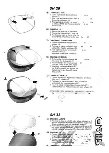 Coperchio bagagliaio shad sh50 - bagagliaio,