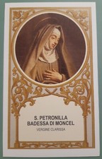 santino SANTA PETRONILLA CLARISSA Holy Card Image Pieuse Heiligenbild 1° MAGGIO