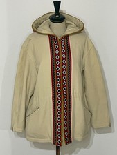 BYBLOS Vis a Vis Parka Jacket Wool Chasmire Triblas Geometriche Azteco Cappuccio