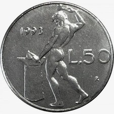 LOTTO N. 9 MONETE DA 50 LIRE -