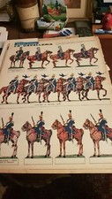 3 fogli soldatini cavalleria