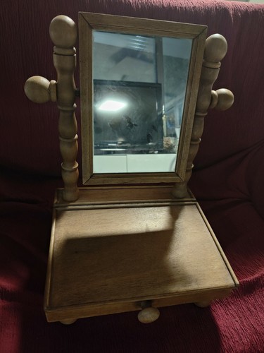 Legno toletta specchio -  legno,