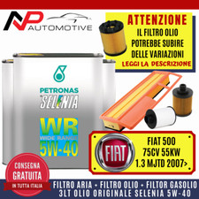 KIT TAGLIANDO FIAT 500 1.3 MULTIJET 75CV 2007> + 3 L LITRI LT OLIO SELENIA 5W-40