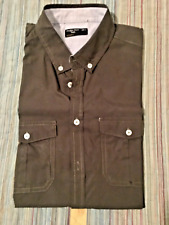 Camicia nera ragazzo/uomo vestibilità slim fit con tasche taglia L