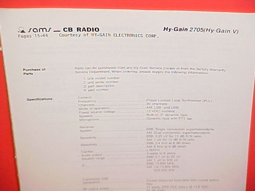 1980 gain radio - cb, service