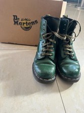 dr Martens n37 verdi, stivaletti originali unisex, usati ma ancora buoni